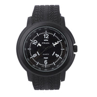 STRADA Japanese Movement Watch with  Silicone Strap and Stainless Steel Back