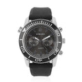 STRADA Japanese Movement Watch with Black Dial and Black Silicone Strap - Sticky add to cart bar
