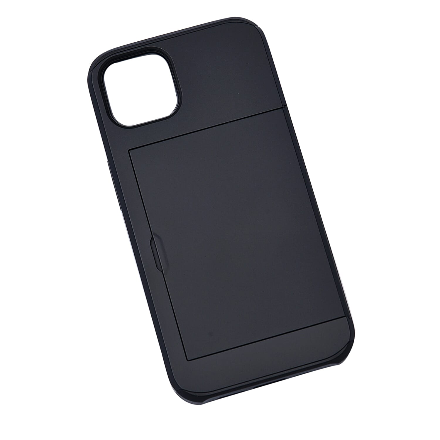 IPhone 13 case with Sliding Card Slot- Black