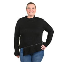 TAMSY Black Turtleneck Sweater - (S)