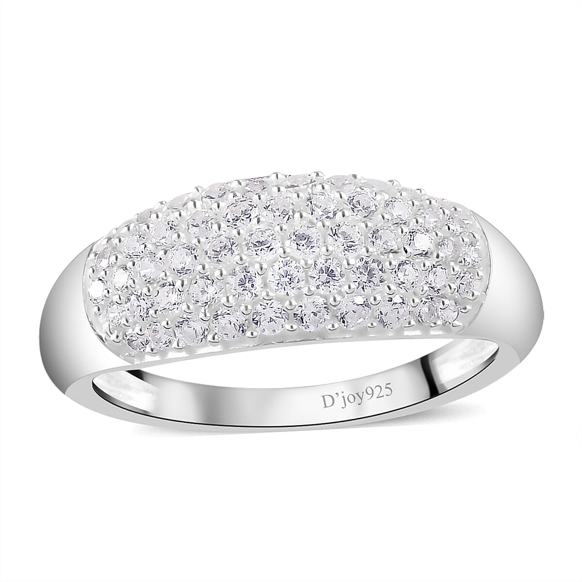 Simulated Diamond Band Ring in Sterling Silver (Size 10.0) 2.90 ctw
