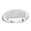 Simulated Diamond Band Ring in Sterling Silver (Size 10.0) 2.90 ctw - Sticky add to cart bar