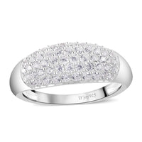 Simulated Diamond Band Ring in Sterling Silver (Size 10.0) 2.90 ctw