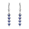 Tanzanite Dangle Earrings in Platinum Over Sterling Silver 1.25 ctw - Sticky add to cart bar