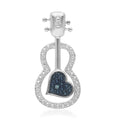 Blue Diamond Accent Guitar Pendant in Platinum Over Sterling Silver - Sticky add to cart bar