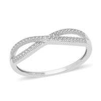 Diamond Accent Infinity Ring in Platinum Over Sterling Silver