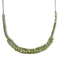 Arizona Peridot Necklace 18-20 Inches in Platinum Over Sterling Silver 24.40 ctw - Sticky add to cart bar