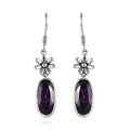 Artisan Crafted Lab Grown Color Change Sapphire Earrings in Sterling Silver 14.25 ctw - Sticky add to cart bar