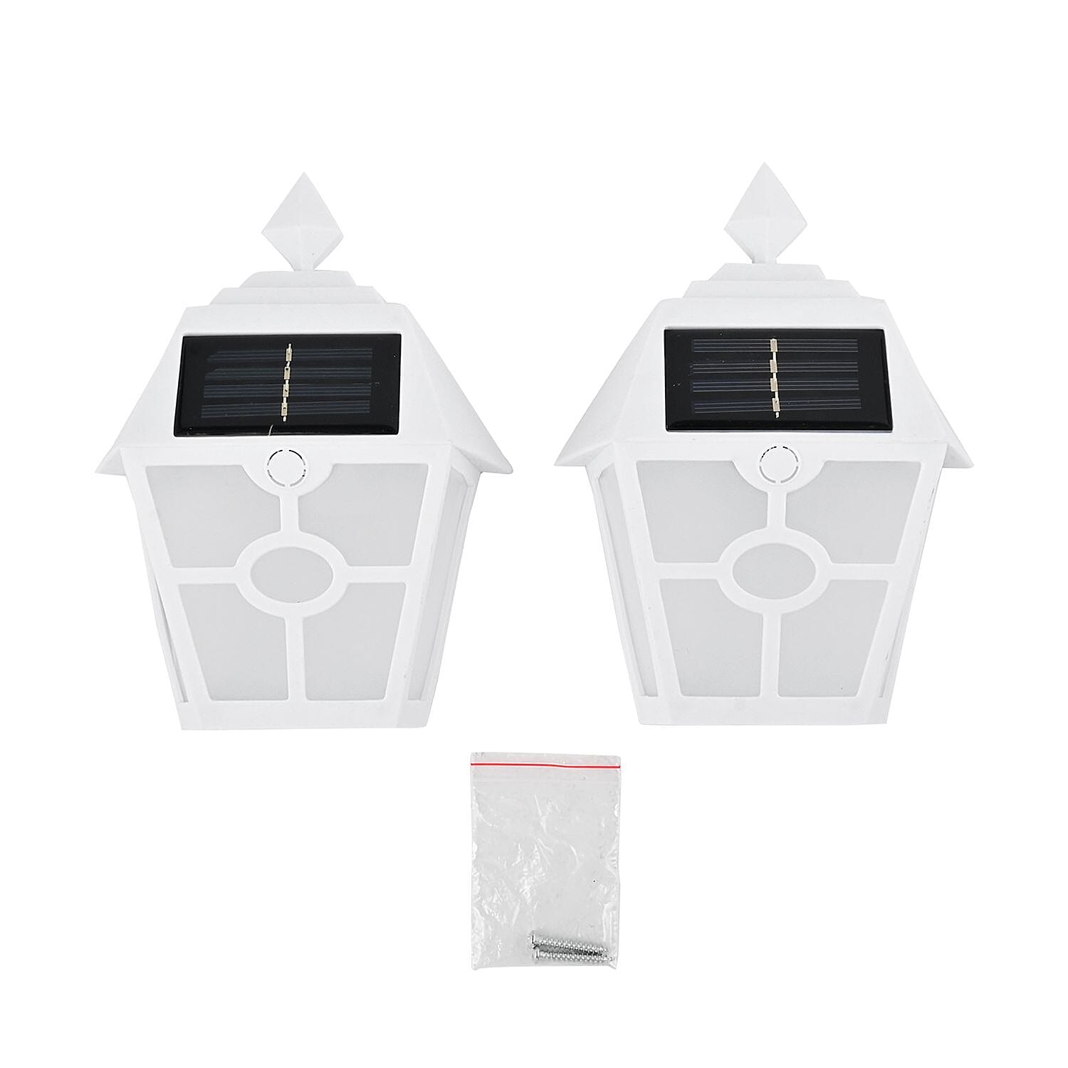 So Grand Set of Mounted Solar Lights -White