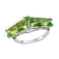 Chartreuse Quartz (Triplet) Fancy Ring in Platinum Over Sterling Silver 6.40 ctw (Del. in 5-7 Days) - Sticky add to cart bar