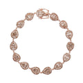 Natural Champagne Diamond Bracelet in Vermeil Rose Gold Over Sterling Silve (7.50 In) 4.00 ctw (Del. 7-10 Days) - Sticky add to cart bar