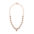 Natural Champagne Diamond Necklace 16 Inches in Vermeil Rose Gold Over Sterling Silver 4.00 ctw (Del. 7-10 Days) - Sticky add to cart bar