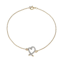 Luxoro 14K Yellow Gold G-H I2 Diamond Bracelet (7.25 In) 0.15 ctw