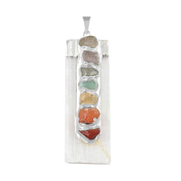 Multi Gemstone Pendant in Silvertone 50.00 ctw