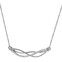 Diamond Necklace 20 Inches in Platinum Over Sterling Silver 0.25 ctw