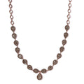 Natural Champagne Diamond Necklace 20 Inches in Vermeil RG Over Sterling Silver 4.00 ctw - Sticky add to cart bar
