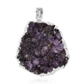 Amethyst Pendant without Chain in Silvertone 67.70 ctw - Sticky add to cart bar