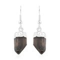 Brazilian Smoky Quartz Earrings in Silvertone 37.30 ctw - Sticky add to cart bar