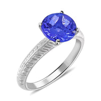 RHAPSODY 950 Platinum AAAA Tanzanite Solitaire Ring 4.75 Grams 1.50 ctw (Delivery in 10-15 Business Days)
