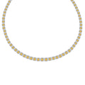 Ankur Treasure Chest Modani 18K White Gold Natural Yellow and White Diamond SI2 Necklace 18 Inches 58.3 Grams 14.90 ctw - Sticky add to cart bar