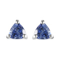 Tanzanite Solitaire Stud Earrings in Platinum Over Sterling Silver 0.50 ctw - Sticky add to cart bar