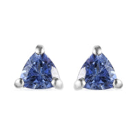 Tanzanite Solitaire Stud Earrings in Platinum Over Sterling Silver 0.50 ctw