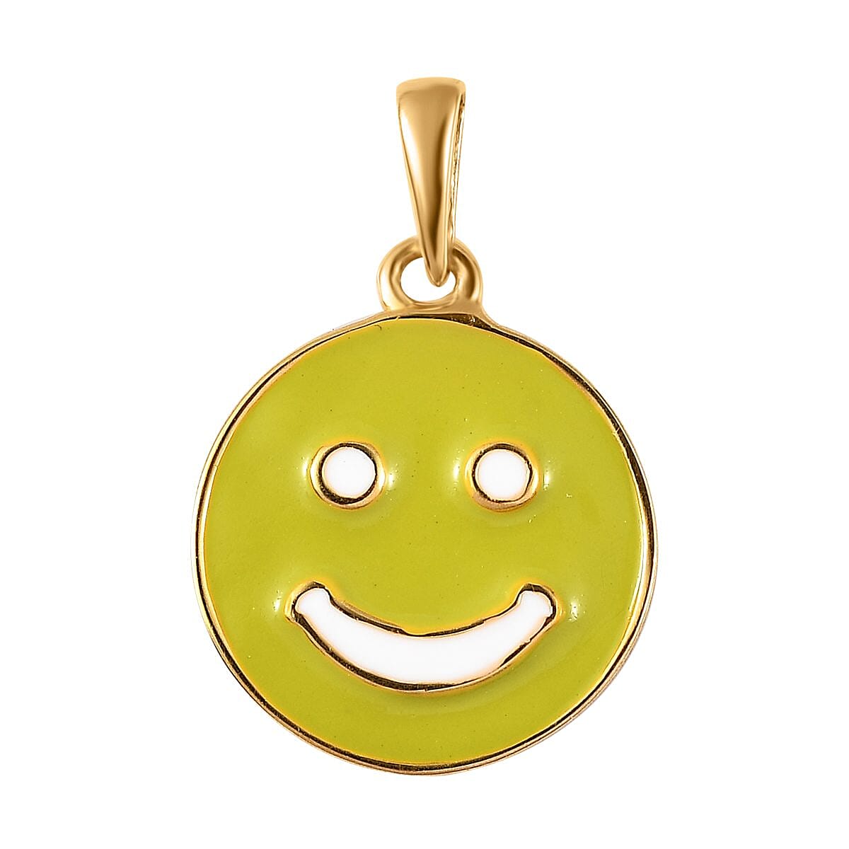 Vermeil Yellow Gold Over Sterling Silver Smiley Face Charm 2.10 Grams