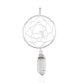 Amethyst Dream Catcher Pendant in Silvertone 12.80ctw (Del. 10-15 Days) - Sticky add to cart bar
