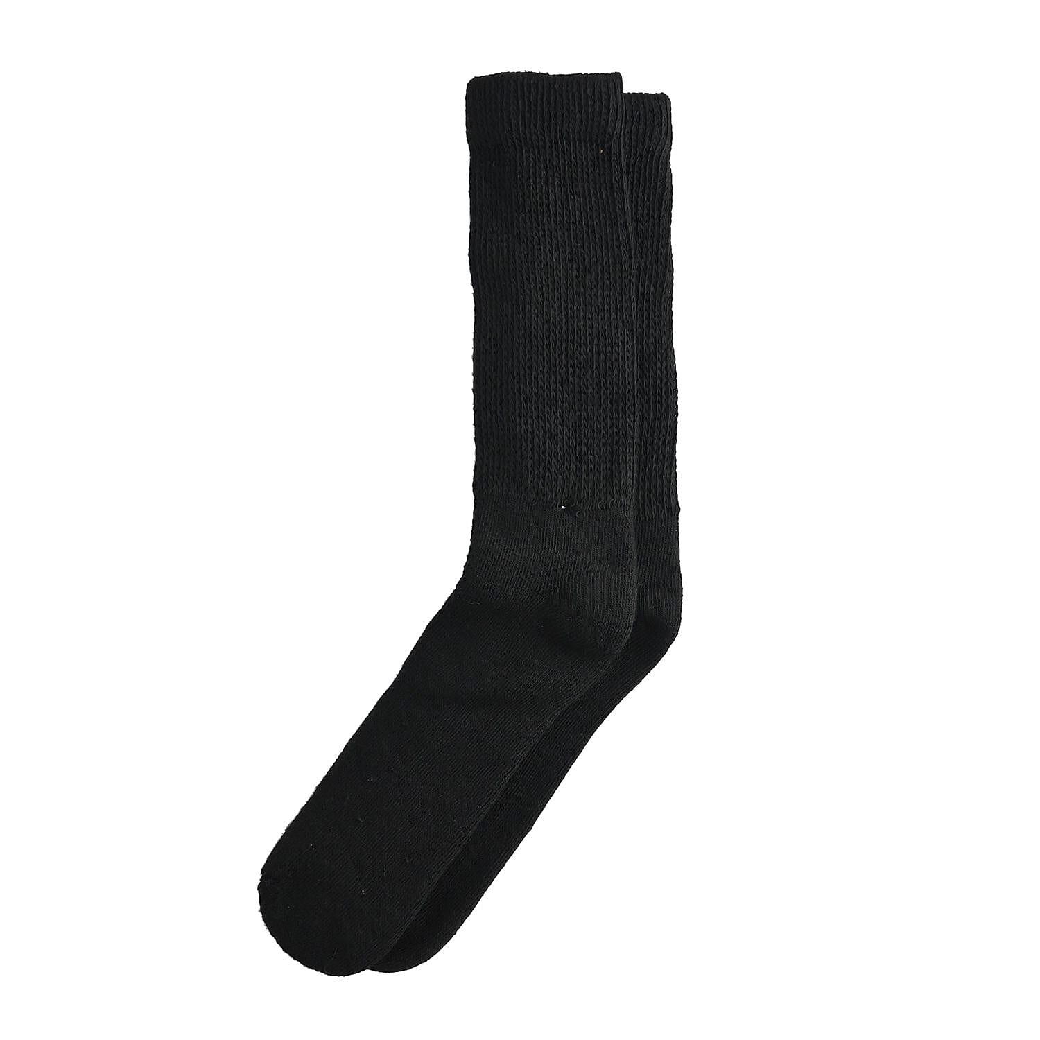 Dr. Scholls Diabetes and Circulatory Crew Socks -Black (Women's Sizes 4-10, Men's 3-9)