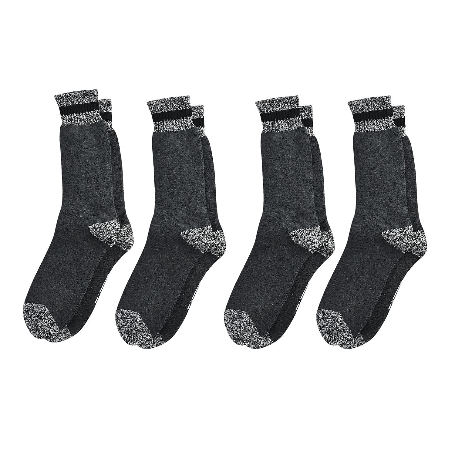 Slazenger Men's 4pck Boot Socks -Black/Gray (Sizes 6-12.5)