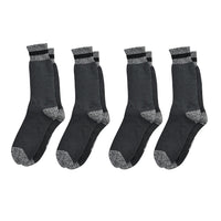 Slazenger Men's 4pck Boot Socks -Black/Gray (Sizes 6-12.5)