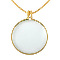 Maximize Pendant Magnifier with Chain in Goldtone (18) (5x)
