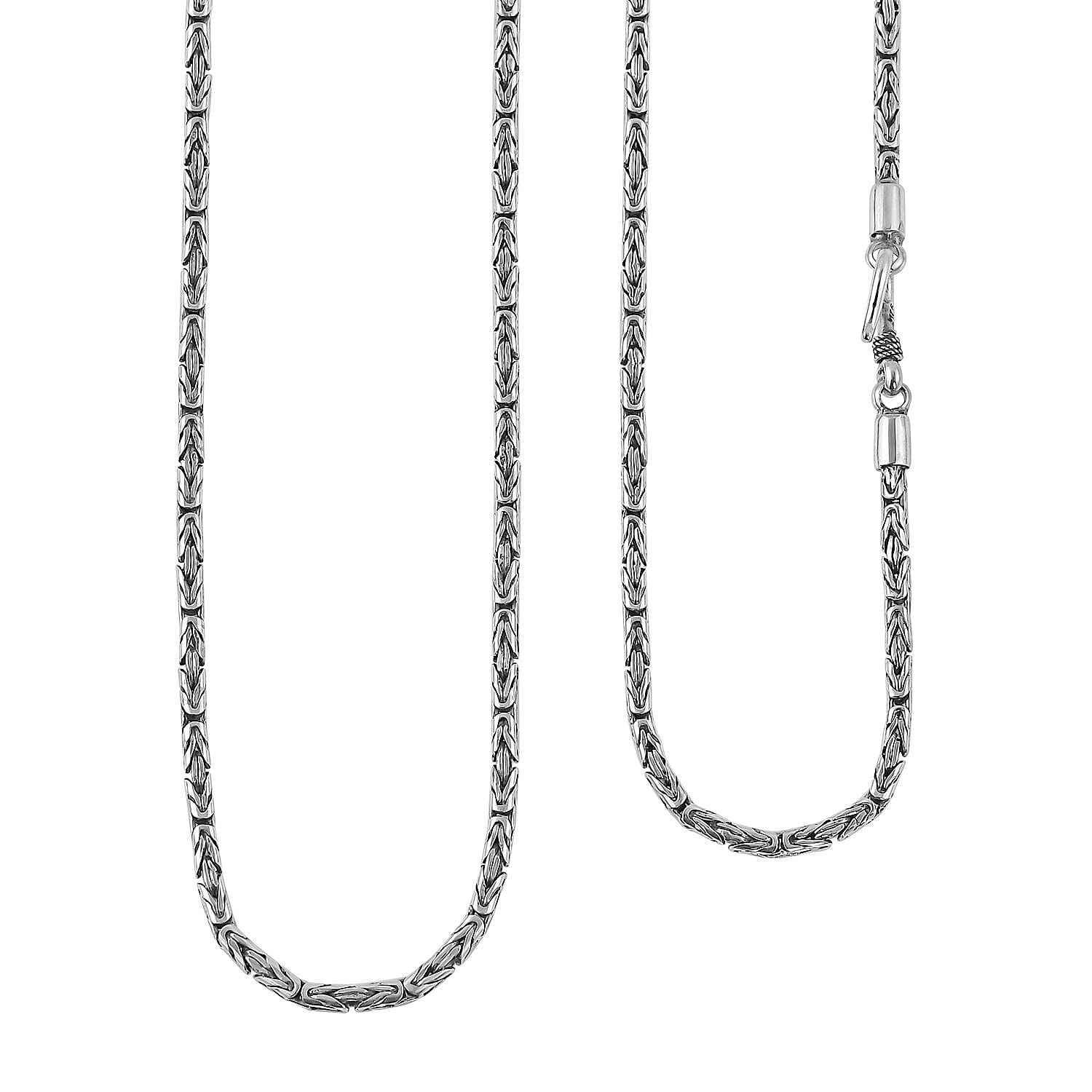 Bali Legacy Sterling Silver Borobudur Chain Necklace 60 Inches 50.15 Grams