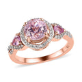 Patroke Kunzite, Multi Gemstone Infinity Shank Ring in Vermeil RG Over Sterling Silver (Size 7.0) 2.50 ctw - Sticky add to cart bar