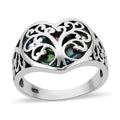 Bali Legacy Abalone Shell Heart Ring in Sterling Silver - Sticky add to cart bar