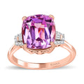 Iliana 18K Rose Gold AAAA Patroke Kunzite and G-H SI Diamond Ring 4.20 Grams 7.70 ctw - Sticky add to cart bar