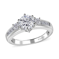 Moissanite Timeless Ring in Sterling Silver