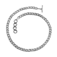 Bali Legacy Sterling Silver Filigree Texture Curb Necklace 18-20 Inches 34 Grams