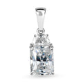 Luxoro 10K White Gold Radiant Cut Moissanite Pendant 3.75 ctw - Sticky add to cart bar