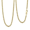 14K Yellow Gold Rope Chain Necklace, Rope Necklace, Gold Chain, Gold Necklace, 22 Inch Necklace, Gold Jewelry 3mm 5.5 Grams - Sticky add to cart bar