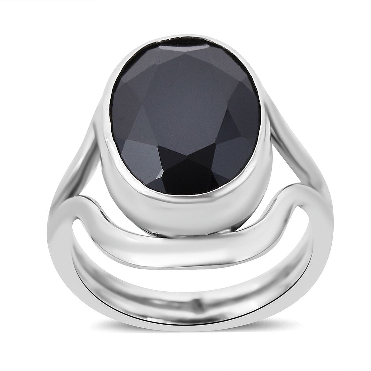 Bali Legacy Thai Black Spinel Ring in Sterling Silver 14.75 ctw