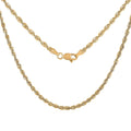 10K Yellow Gold 3.05mm Rope Necklace 18 Inches 3.40 Grams - Sticky add to cart bar