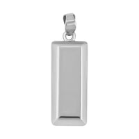 950 Platinum Electroform Bar Ingot Pendant 3.75 Grams