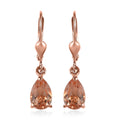 Morganique Quartz (Triplet) Lever Back Earrings in Vermeil Rose Gold Over Sterling Silver 3.10 ctw - Sticky add to cart bar