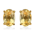 Premium Brazilian Heliodor Solitaire Stud Earrings in Vermeil Yellow Gold Over Sterling Silver 0.85 ctw - Sticky add to cart bar