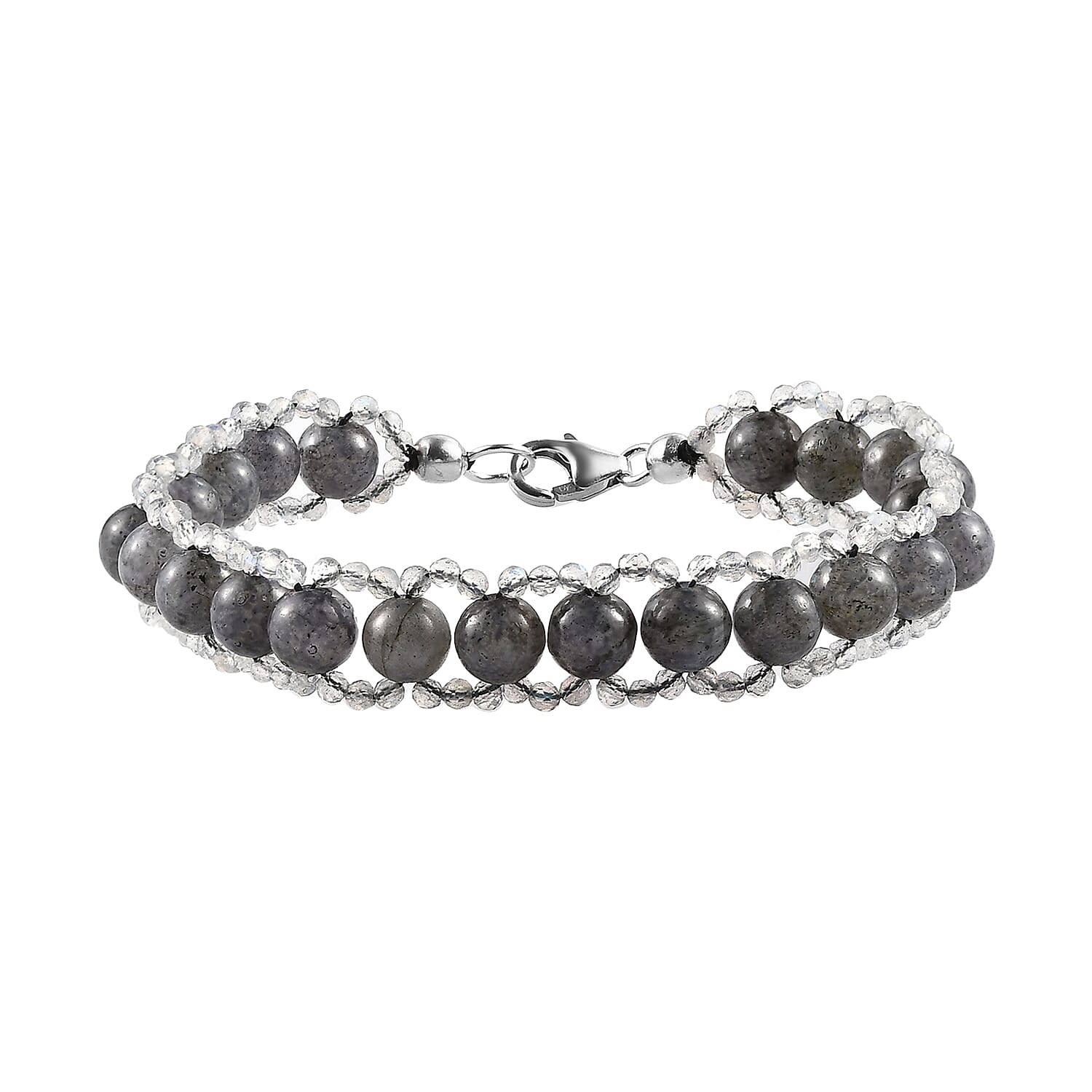 Malagasy Labradorite Bracelet in Sterling Silver (7.25 In) 62.00 ctw