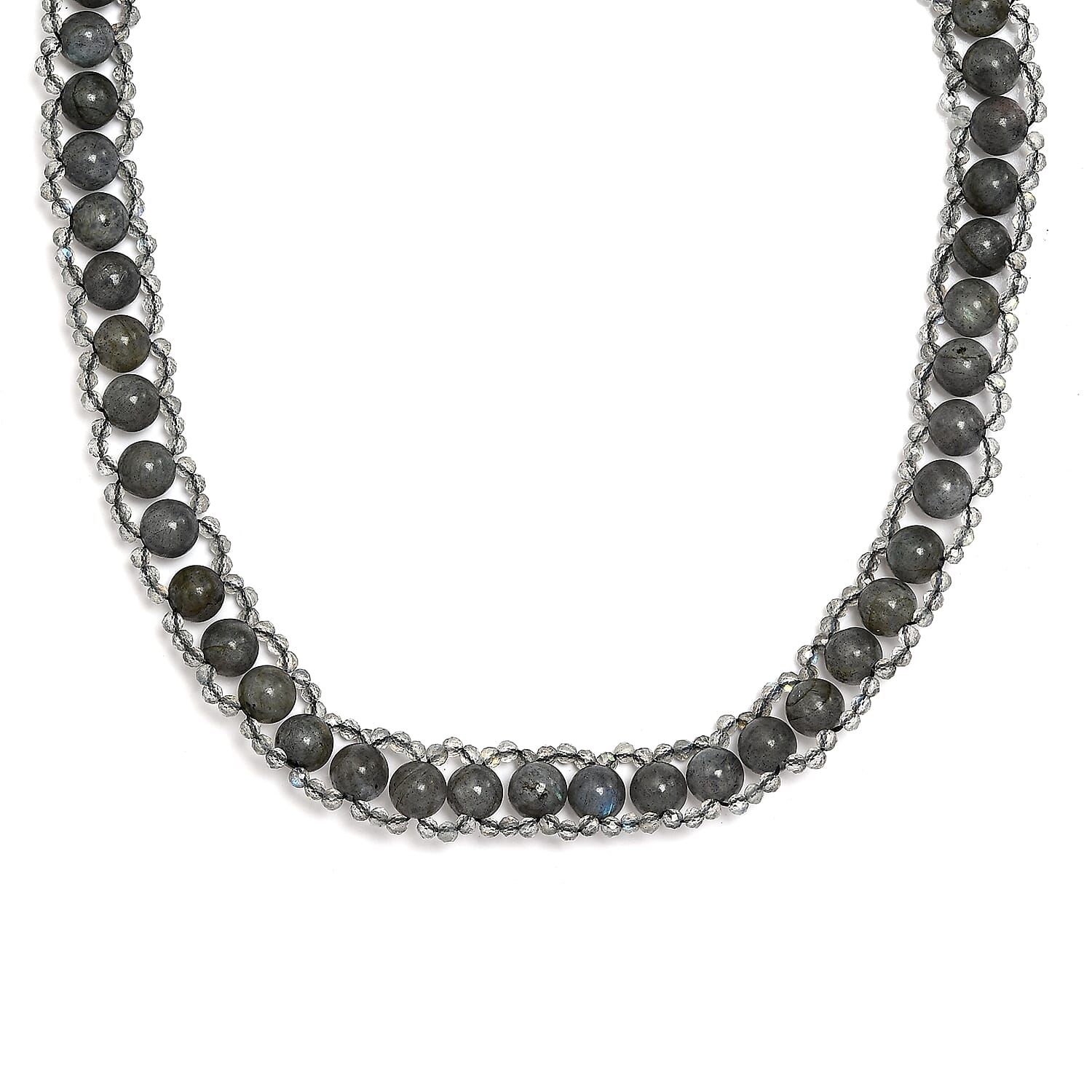Malagasy Labradorite Necklace 20 Inches in Sterling Silver 163.20 ctw