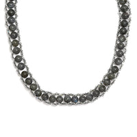 Malagasy Labradorite Necklace 20 Inches in Sterling Silver 163.20 ctw