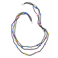 Multi Gemstone Beaded Necklace 20 Inches in Sterling Silver 121.50 ctw