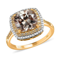 Iliana 18K Yellow Gold AAA Turkizite and G-H SI Natural Yellow and White Diamond Ring 3.70 ctw (Del. in 10-15 Days)